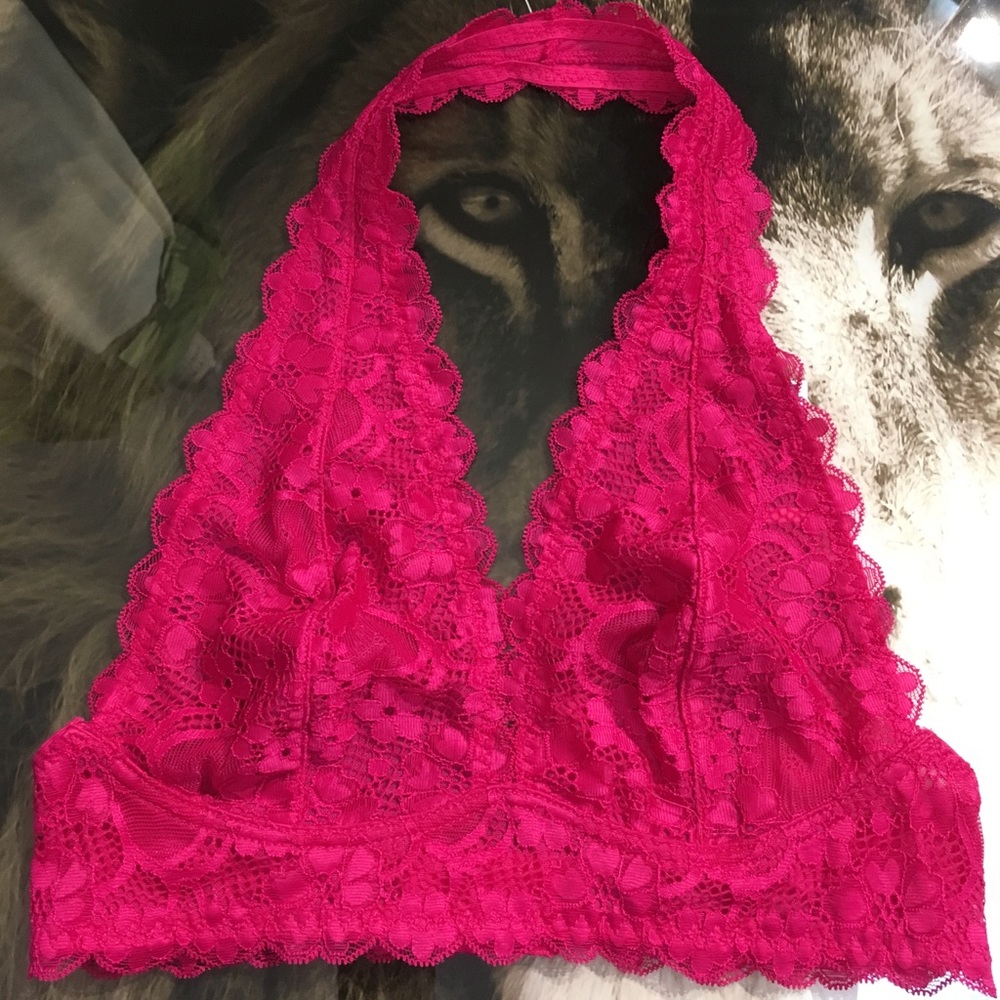 Free People Lace Halter Bra
